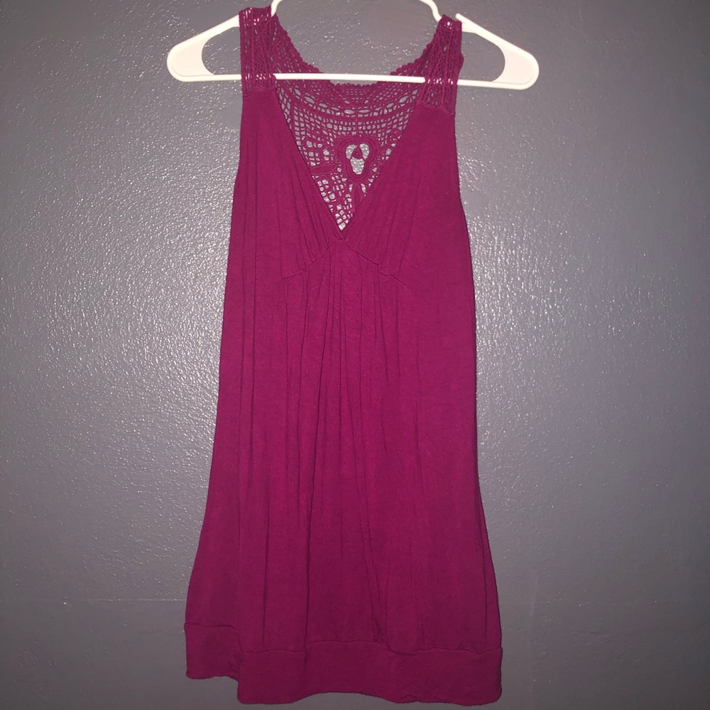 Lace back tank